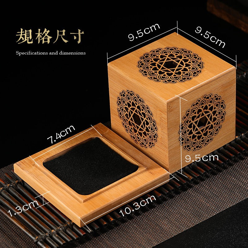 Crystal Purification Wooden Magnetic Cedar Incense Box