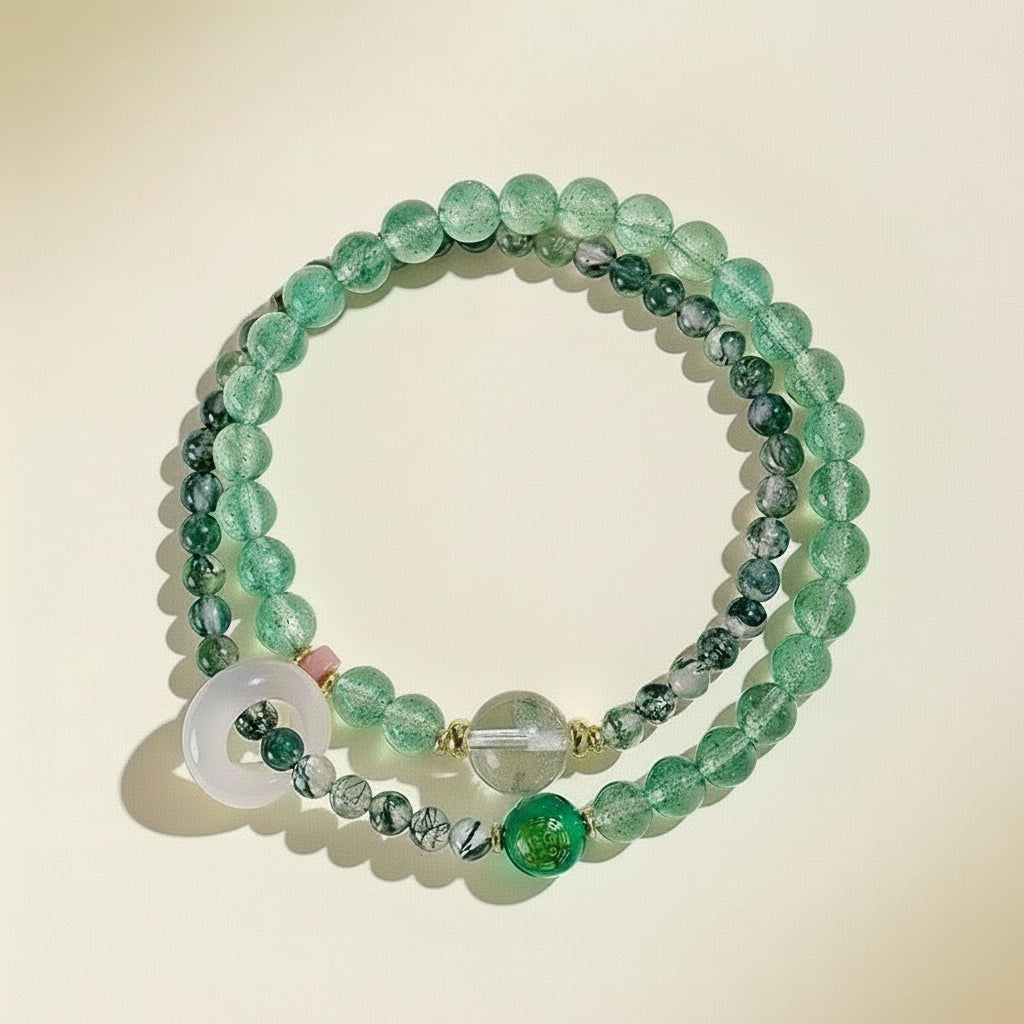 Natural Citrine Wealth-Attracting Five-Element Multigem Bracelet