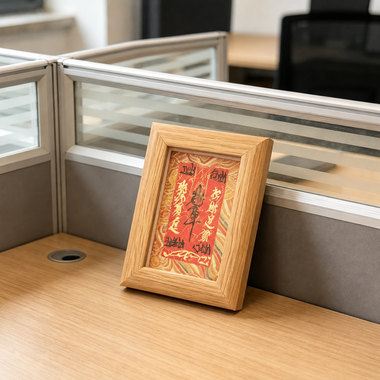 Handcrafted Framed Taoist Fulu Display Ornament