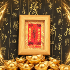 Handcrafted Framed Taoist Fulu Display Ornament