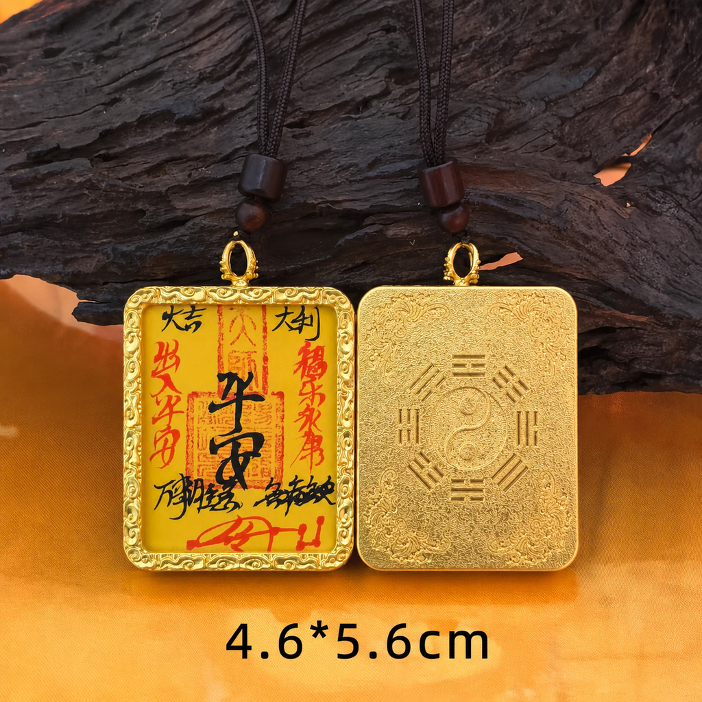 Handcrafted Taoist Fulu Talisman Pendant Necklace