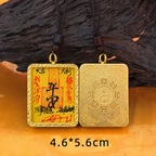 Handcrafted Taoist Fulu Talisman Pendant Necklace