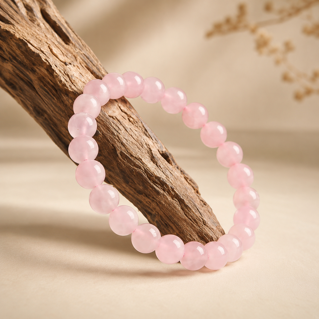 Rose Quartz Love & Self-Love Beaded Bracelet