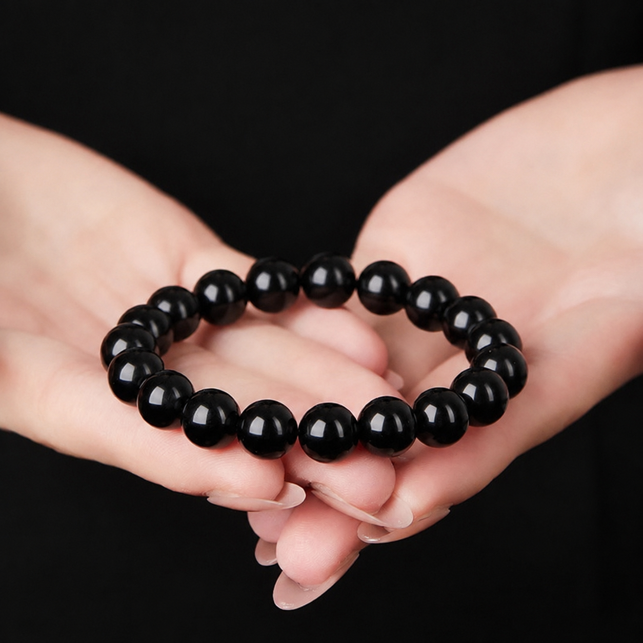 Natural Black Obsidian Protection & Grounding Bracelet