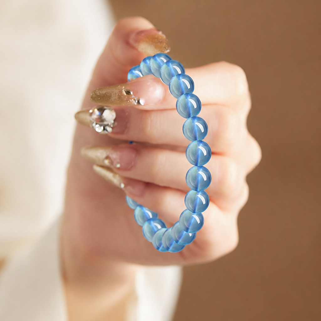 Premium Aquamarine Calm & Communication Bracelet