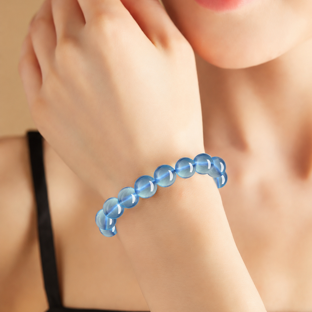 Premium Aquamarine Calm & Communication Bracelet