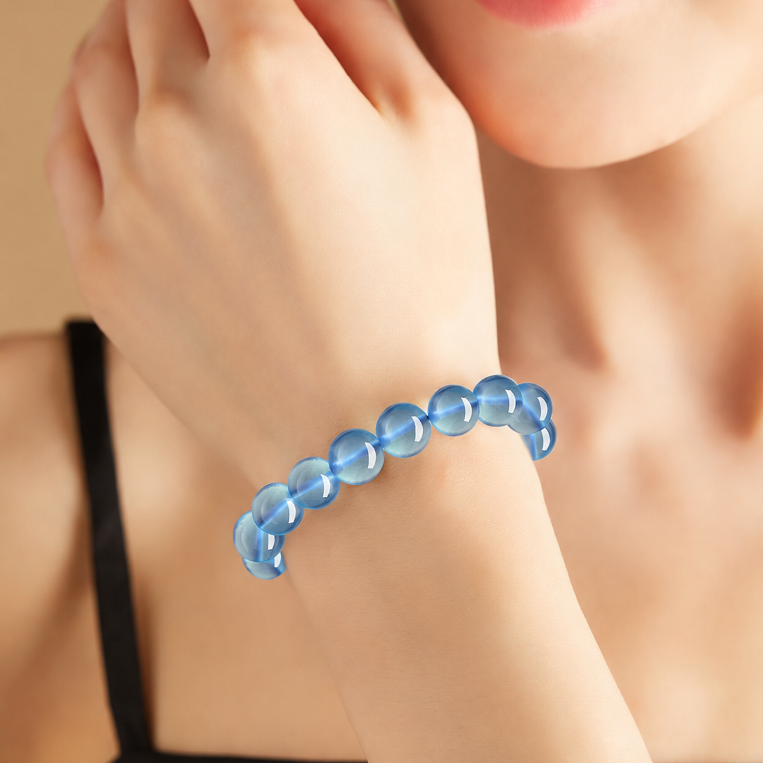 Premium Aquamarine Calm & Communication Bracelet