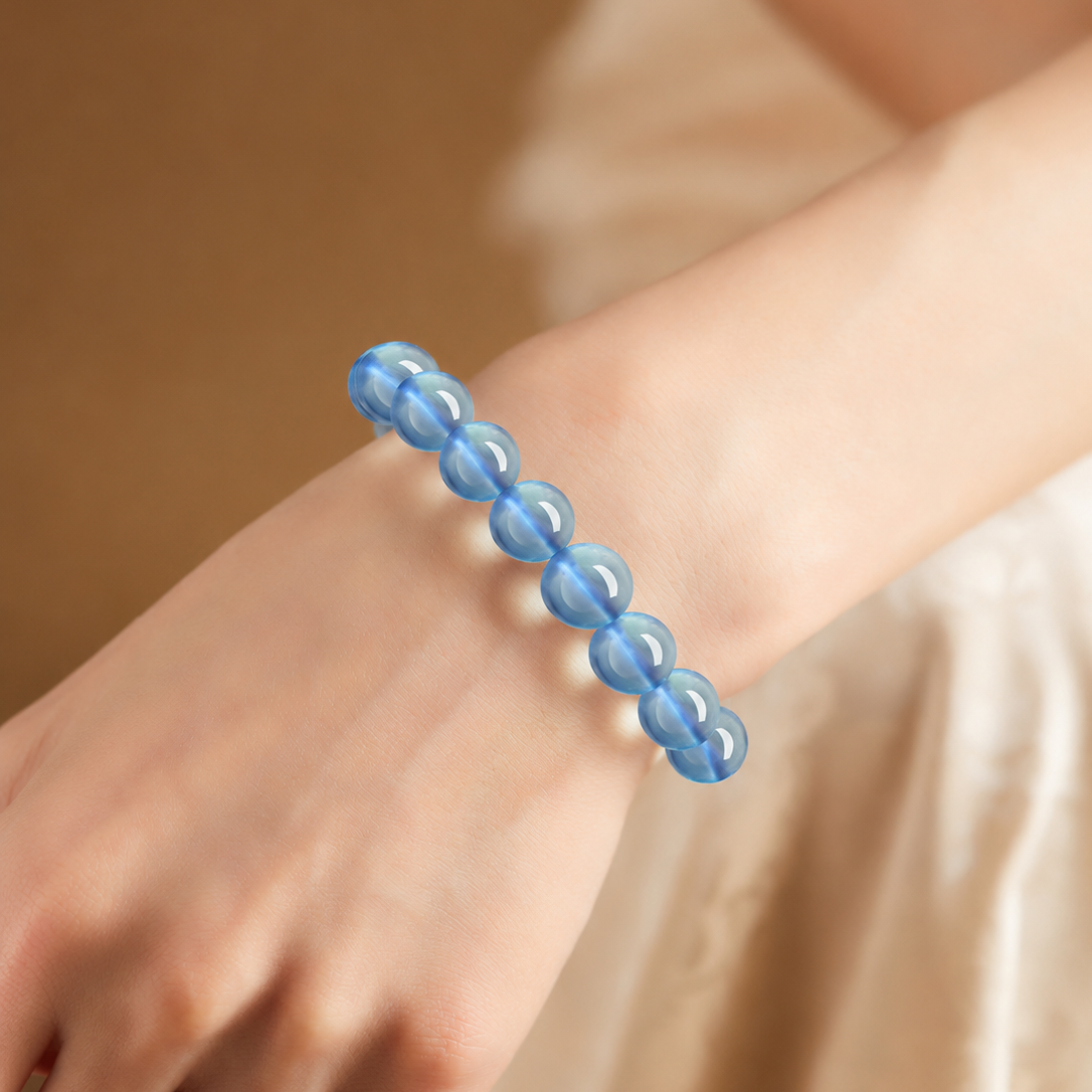 Premium Aquamarine Calm & Communication Bracelet