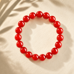 Red Agate Vitality & Protection Beaded Bracelet