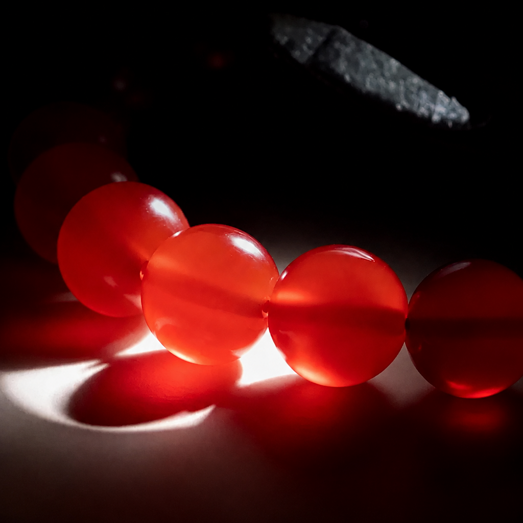 Red Agate Vitality & Protection Beaded Bracelet