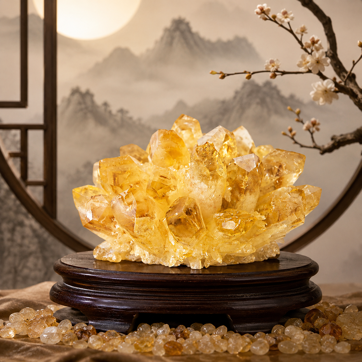 Golden Citrine Crystal Cluster – Wealth & Abundance