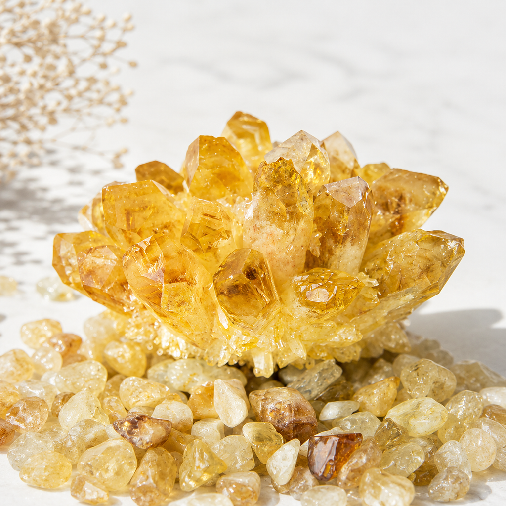 Golden Citrine Crystal Cluster – Wealth & Abundance