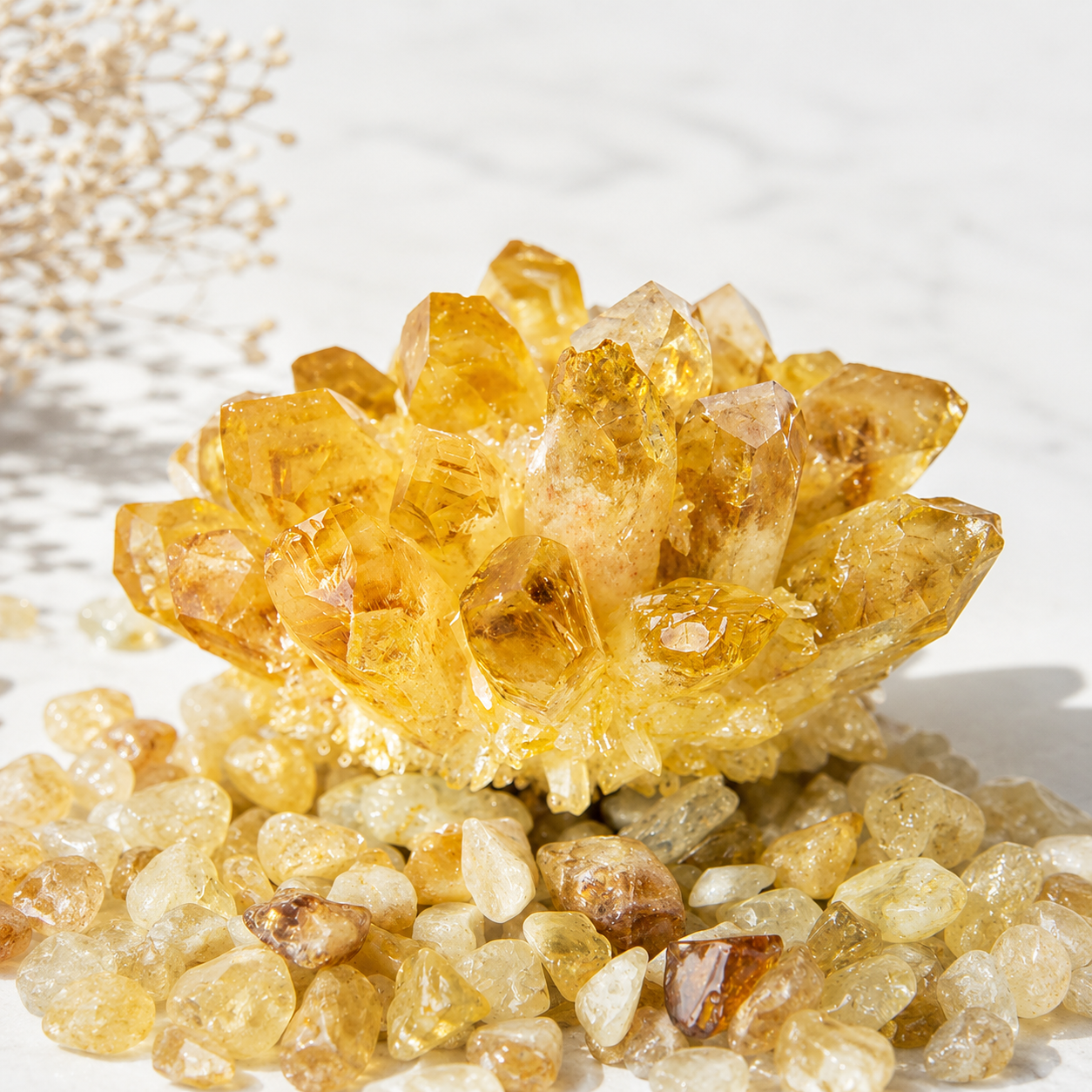 Golden Citrine Crystal Cluster – Wealth & Abundance