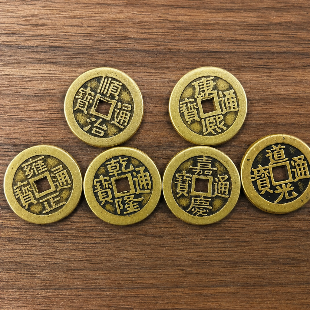 Custom-made blessed items - 6 ancient imperial copper coins