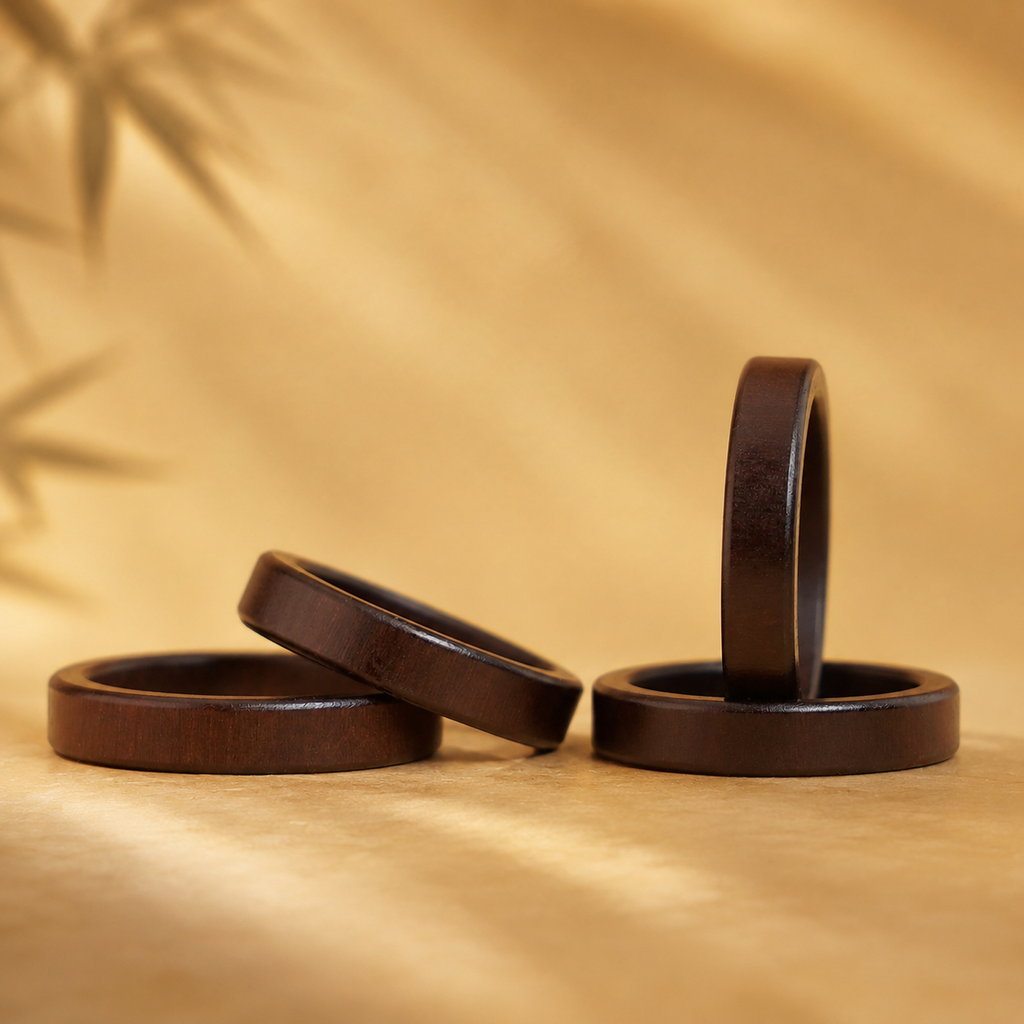 Lightning-Struck Jujube Wood Protection Ring – Grounding & Inner Strength