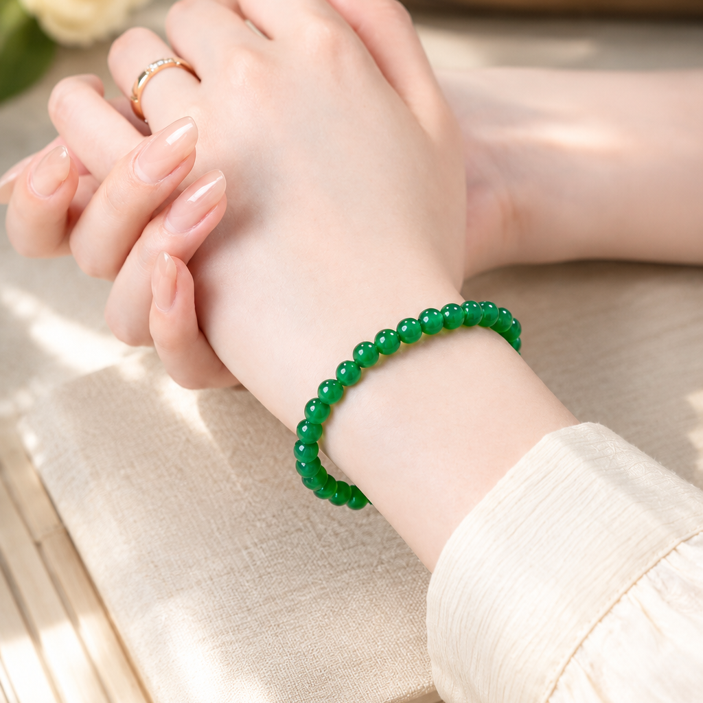 Green Agate Growth & Harmony Beaded Bracelet