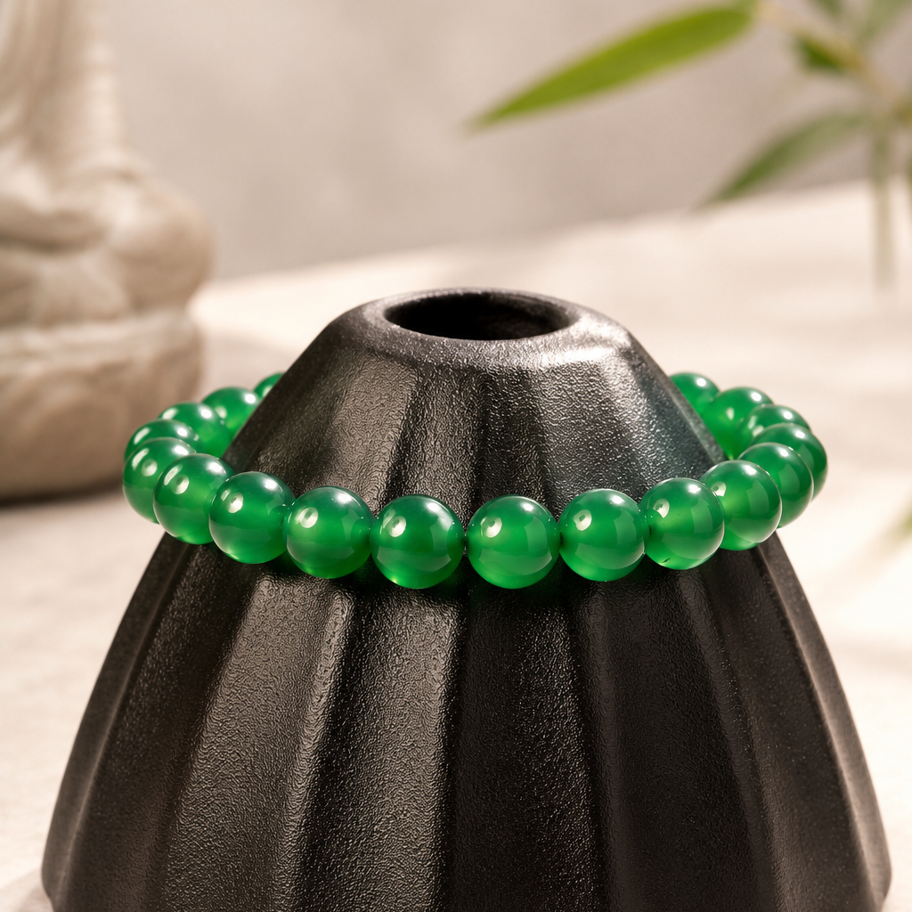 Green Agate Growth & Harmony Beaded Bracelet