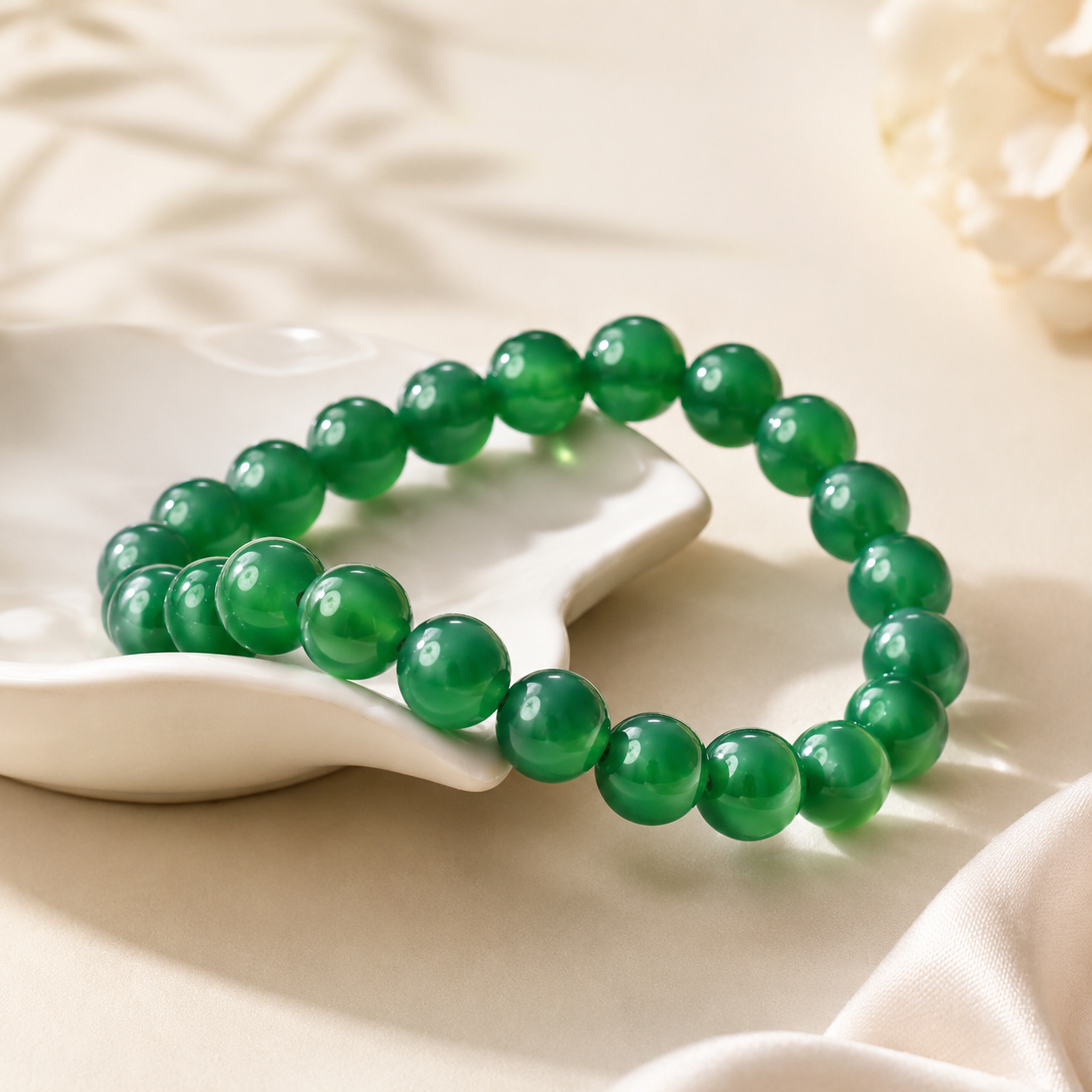 Green Agate Growth & Harmony Beaded Bracelet