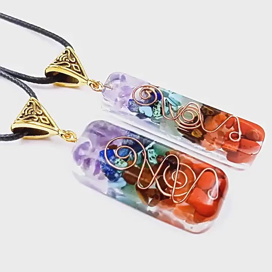 7 Chakra Orgone Necklace - Energy Healing & EMF Protection