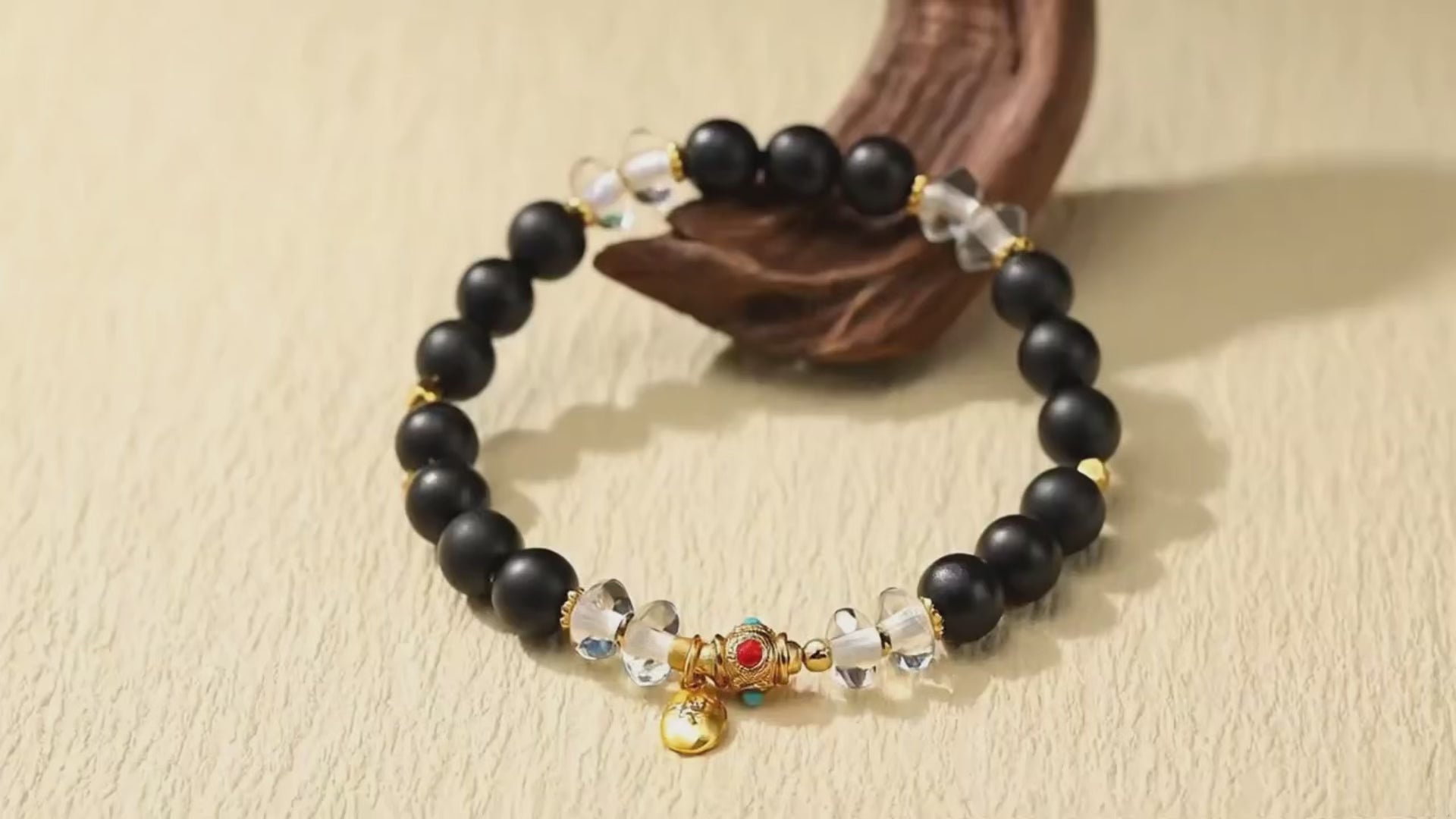 Black Dragon Resin Crystal Bracelet