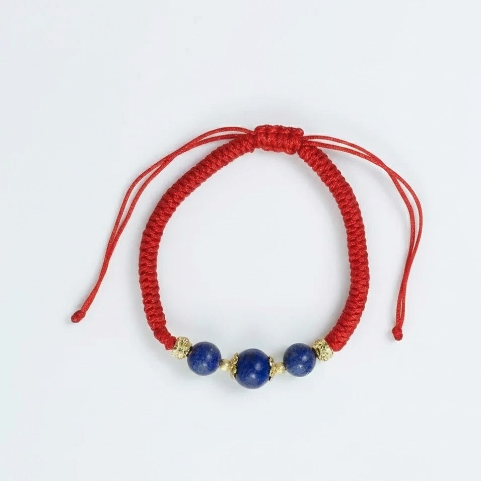 Purple Aura Hexiang Bead Braided Bracelet