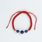 Purple Aura Hexiang Bead Braided Bracelet