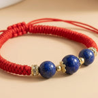 Purple Aura Hexiang Bead Braided Bracelet