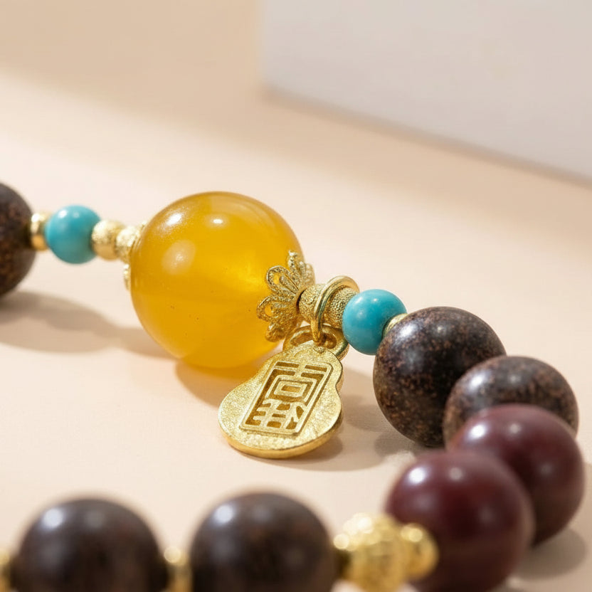 Auspicious Wealth-Bringing Hexiang Bead Bracelet