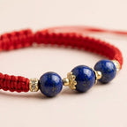 Purple Aura Hexiang Bead Braided Bracelet