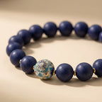 Purple Aura Hexiang Bead Bracelet