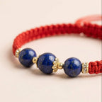 Purple Aura Hexiang Bead Braided Bracelet
