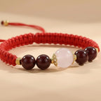 Floral Hexiang Bead Lucky Cord Bracelet