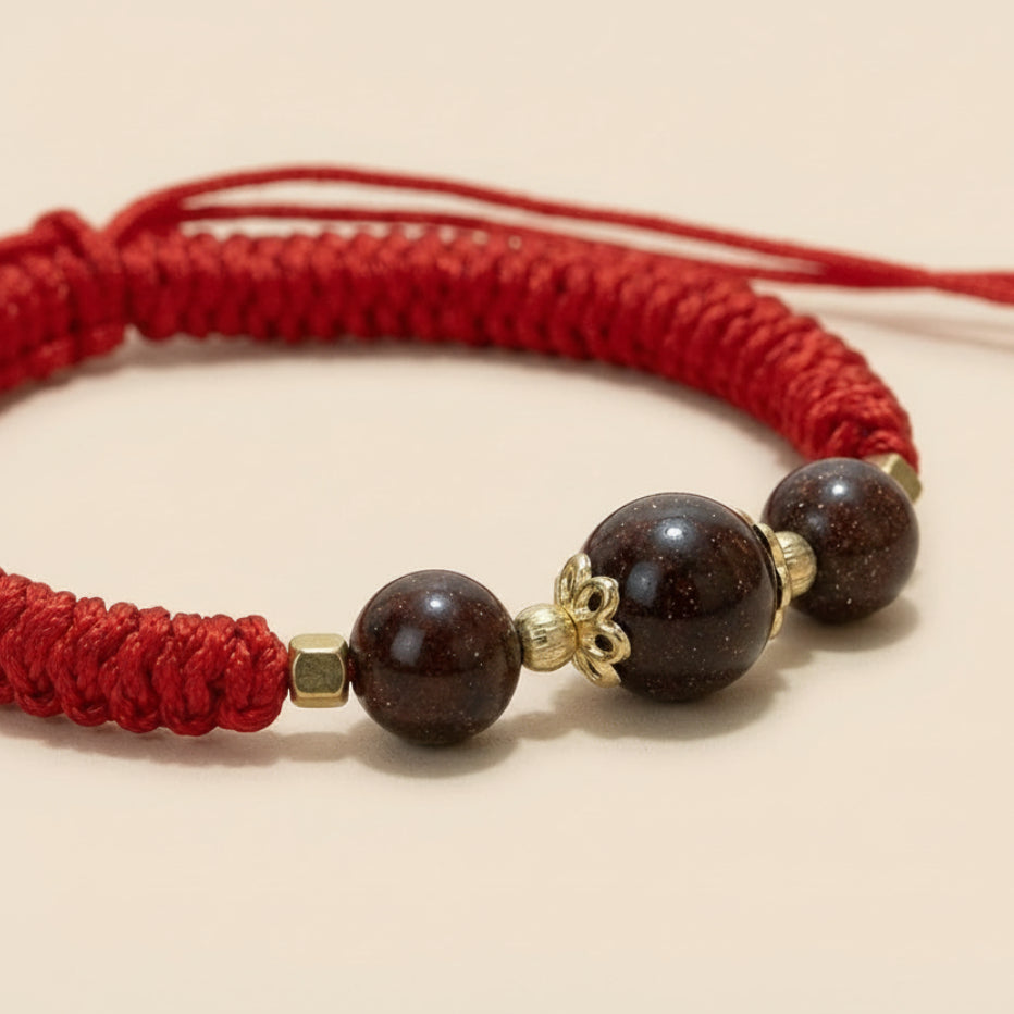 Tibetan Medicinal Hexiang Bead Braided Bracelet