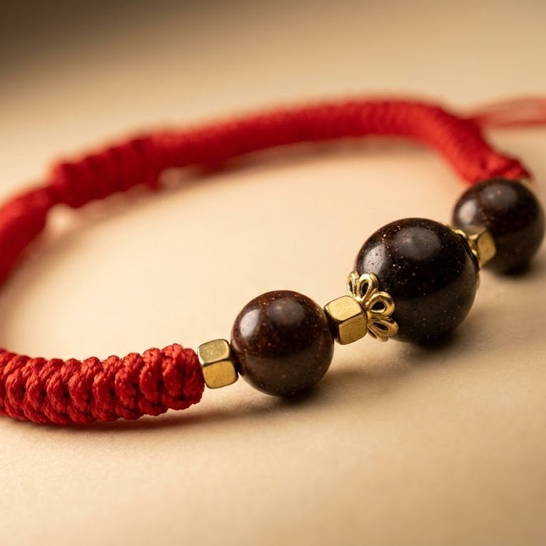 Tibetan Medicinal Hexiang Bead Braided Bracelet