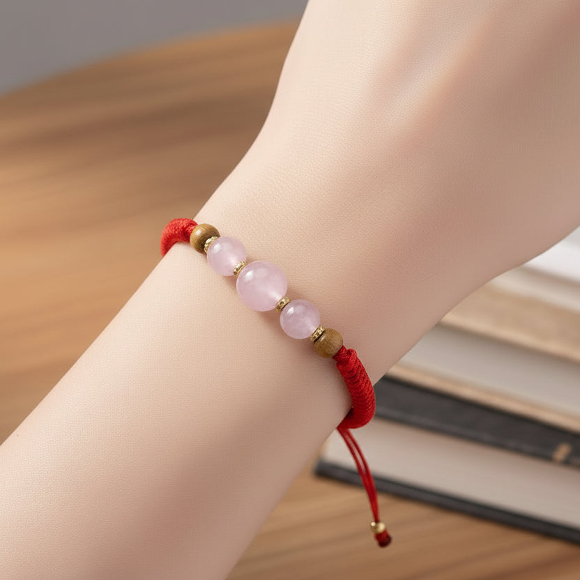White Dragon Resin Hexiang Bead Braided Bracelet