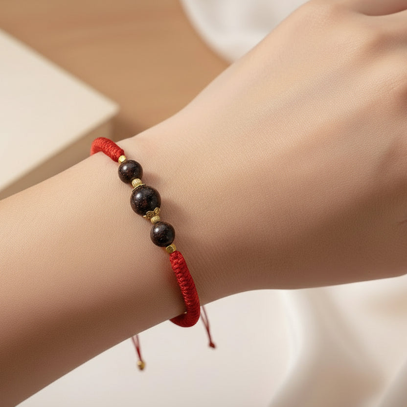 Tibetan Medicinal Hexiang Bead Braided Bracelet