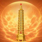 Brass Wenchang Pagoda Desk Ornament – Wisdom, Focus & Academic Success