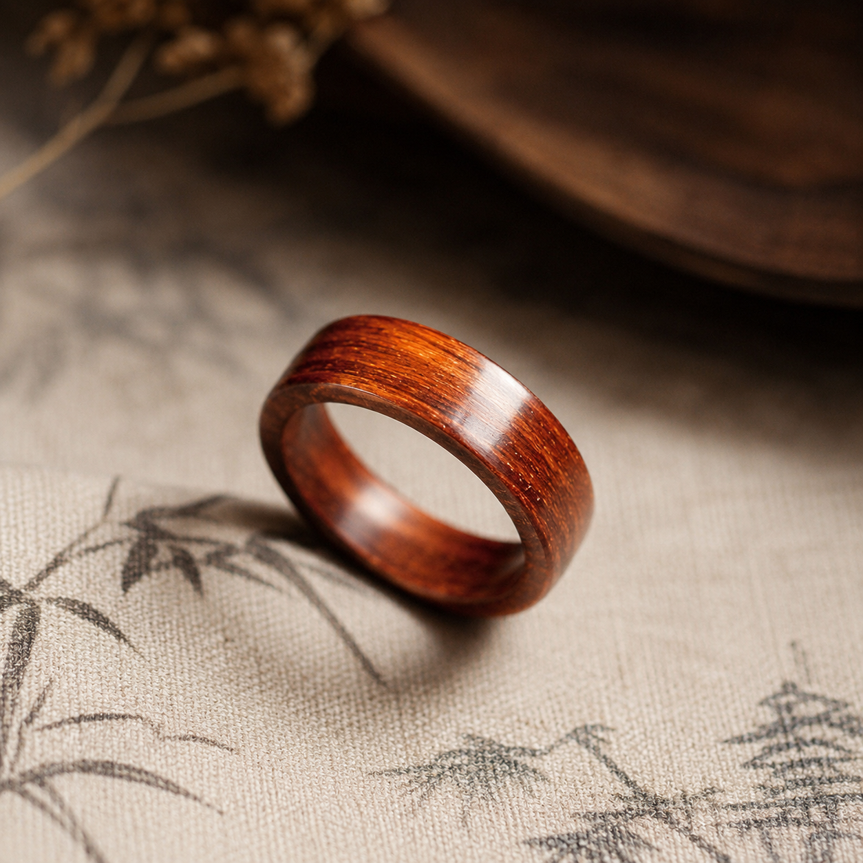 Zitan Red Sandalwood Grounding & Quiet Strength Ring