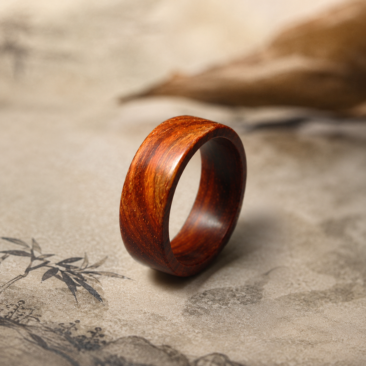 Zitan Red Sandalwood Grounding & Quiet Strength Ring